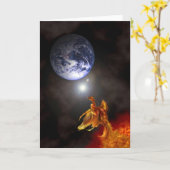 フェニックス誕生 カード (黄色い花)