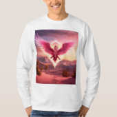 「フェニックス霜の降りたアート：神秘的な冬の鳥の装飾」 Tシャツ (正面)