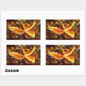 フェニックス飛行中 長方形シール (シート)