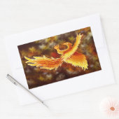 フェニックス飛行中 長方形シール (封筒)