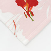 フェニックス鳥とフェニックスの花のシームレスパターン フリースブランケット (角)