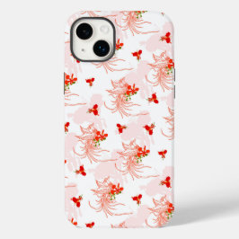 フェニックス鳥とフェニックスの花のシームレスパターン Case-Mate iPhone 14 PLUSケース