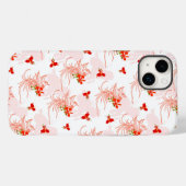 フェニックス鳥とフェニックスの花のシームレスパターン Case-Mate iPhoneケース (裏面 (横))