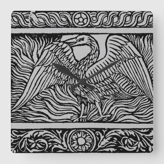 フェニックス1524年 スクエア壁時計 (正面)