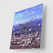 フェニックス・アリゾナ・スカイラインin昼間 スクエア壁時計 (傾斜)