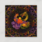 フェニックス&ドラゴンオーナメント スクエア名刺 (正面)