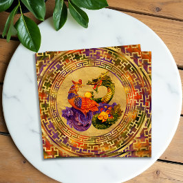 フェニックス&ドラゴンオーナメント スクエア名刺