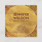 フェニックス&ドラゴンオーナメント スクエア名刺 (裏面)