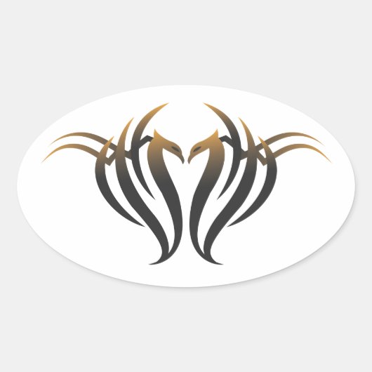 フェニックス 楕円形シール (正面)