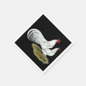 フェニックス：白ペア スタンダードカクテルナプキン (角)