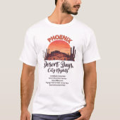 フェニックス"砂漠の日、シティナイト" Tシャツ (正面)