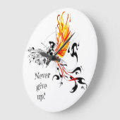 フェニックス – 絶対与えにアップ！ ラージ壁時計 (傾斜)