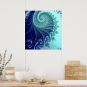 フェニックス – 青いスパイラル ポスター (キッチン)