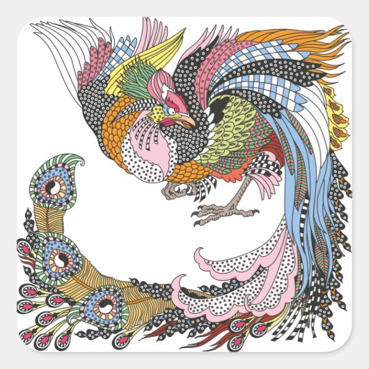 フェニッ中国のクスまたは鳳黄 スクエアシール (正面)