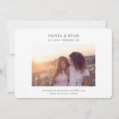 フェニッ結婚クスモダンの保存日 招待状 (裏面)