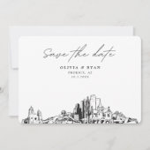 フェニッ結婚クスモダンの保存日 招待状 (正面)