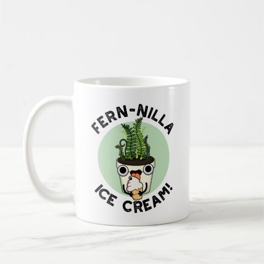 フェニラアイスクリームアイスクリームプラントプンおもしろい(Fernilla Ice Cream P コーヒーマグカップ (左)
