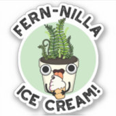 フェニラアイスクリームアイスクリームプラントプンおもしろい(Fernilla Ice Cream P シール (正面)