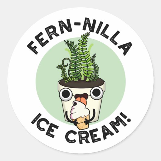 フェニラアイスクリームアイスクリームプラントプンおもしろい(Fernilla Ice Cream P ラウンドシール (正面)