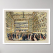 フェニーチェ劇場でマスクされたボール，ヴェネツィア， 19th ポスター (正面)