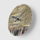 フェニーチェ劇場でマスクされたボール，ヴェネツィア， 19th ラウンド壁時計 (傾斜)