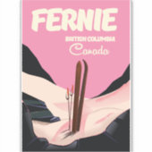 フェニー・ブリティッシュ・コロンビア・スキーのポスター シール (正面)