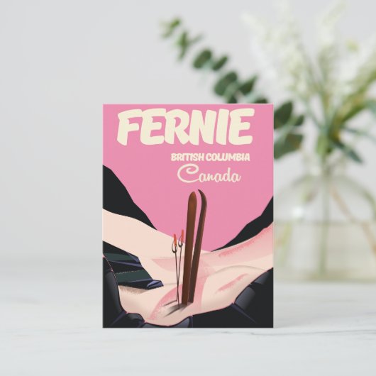 フェニー・ブリティッシュ・コロンビア・スキーのポスター ポストカード (スタンド正面)