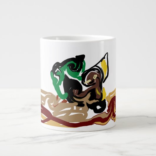 フェネックのイラスト ジャンボコーヒーマグカップ (正面)