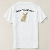 フェネックのグラフィックTシャツ Tシャツ (デザイン裏面)