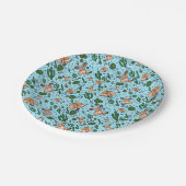 フェネックキツネズインブルー ペーパープレート (アングル)