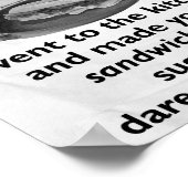 フェミおもしろいニストが私をサンドイッチにする ポスター (角)