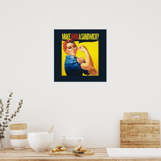 フェミおもしろいニストのロージー・リベッターのユーモア ポスター (キッチン)