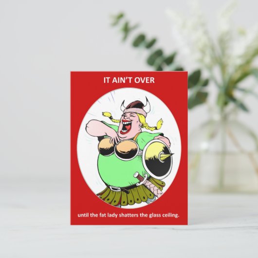 フェミおもしろいニストやる気を起こさせる引用文終わっていない ポストカード (スタンド正面)