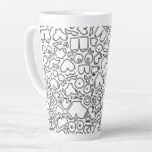 フェミおもしろいニストベビー カフェラテマグ (左アングル)