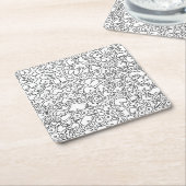 フェミおもしろいニストベビー スクエアペーパーコースター (アングル)