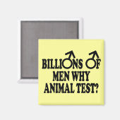 フェミおもしろいニスト動物試験磁石 マグネット (正面/裏面)