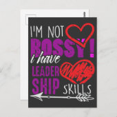 フェミおもしろいニスト女子リーダーボス女子 ポストカード (正面/裏面)