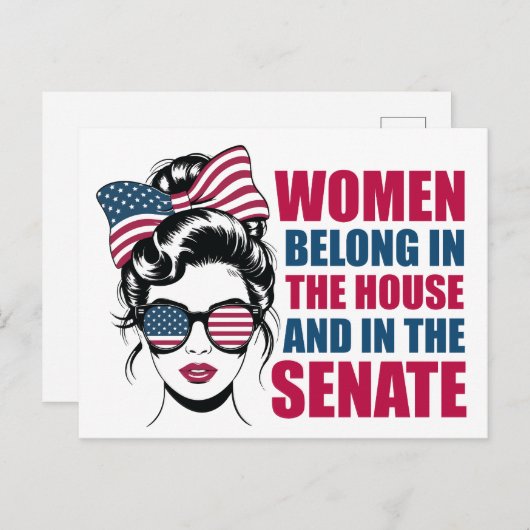 フェミおもしろいニスト引用文政治米国人女性 ポストカード (正面/裏面)