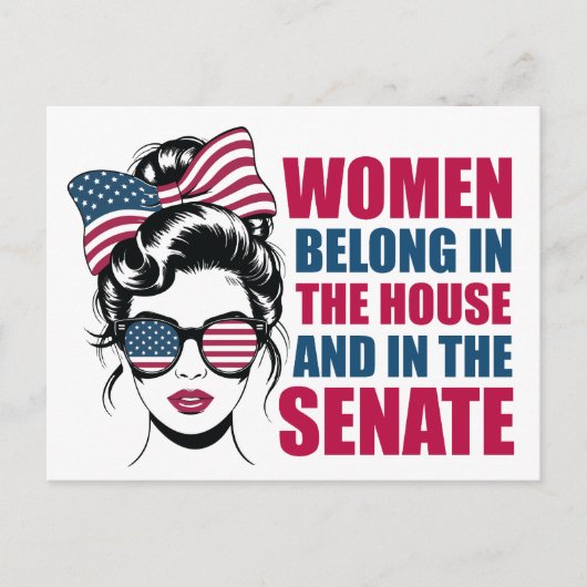 フェミおもしろいニスト引用文政治米国人女性 ポストカード (正面)
