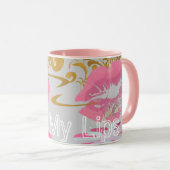 フェミおもしろいニスト引用文読マイ唇 マグカップ (正面右)