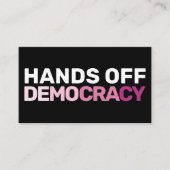 フェミはっきりしたニストの抗議アートが民主主義を手に入れ 名刺 (正面)