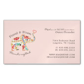 フェミエレガントニフローラ装飾象華美象 マグネット名刺 (正面)