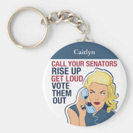 フェミカスタムニスト政治活動家民主女性 キーホルダー