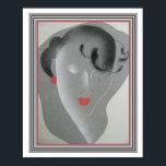 「フェミナ」アールデコプリントca. 1920年代 – 16x20 ポスター<br><div class="desc">目を引くアールデコプリント"Femina" 1920sデザイン</div>