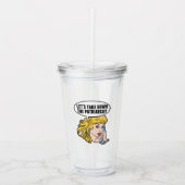 フェミニおもしろいスポップ・アートのトアートアンチ家父長制レトロ女性 アクリルタンブラー (正面)