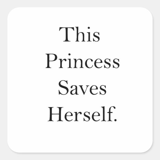 フェミニストこの救プリンセスは平等のために スクエアシール (正面)