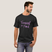 フェミニストとして花を持つ Tシャツ (正面フル)