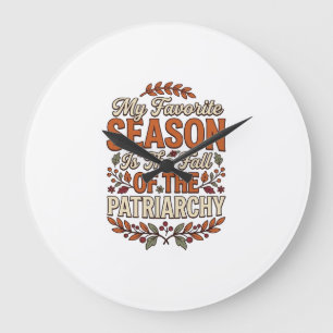 フェミニストのためのヴィンテージTシャツ ファル・パトリキ Fall Patriarchy ラージ壁時計