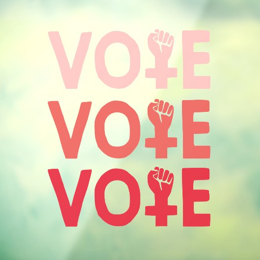 フェミニストのように投票する ウィンドウサイン (シート3)