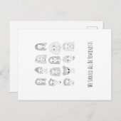 フェミニストのドードル・アートのはがき ポストカード (正面/裏面)